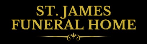 The logo for St James Funeral Home