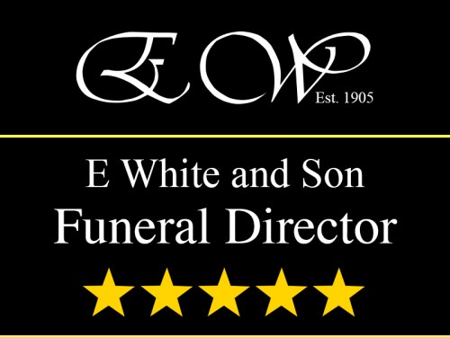The logo for E White & Son - Funeral Director Since 1905