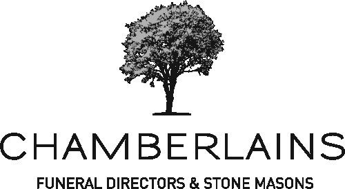 The logo for Chamberlains Funerals and Stonemasons