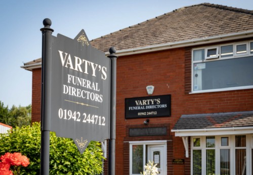 The logo for Varty's Funeral Directors